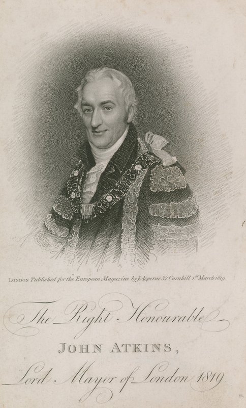 John Atkins, London főpolgármestere, 1819 alkotó: English School