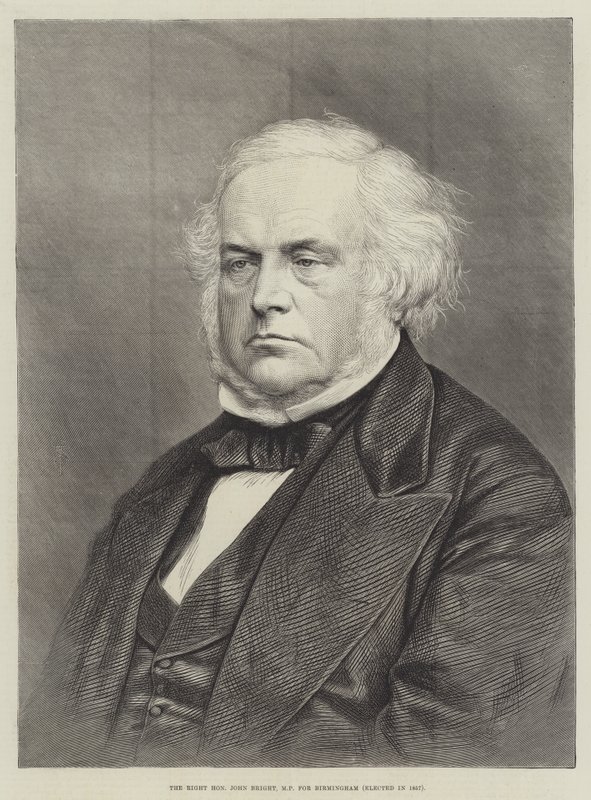 The Right Honorable John Bright, Birmingham képviselője, 1857-ben választották meg (metszet) alkotó: English School