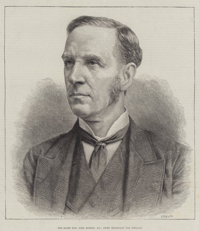 The Right Honorable John Morley, parlamenti képviselő, Írországért felelős főtitkár (metszet) alkotó: English School