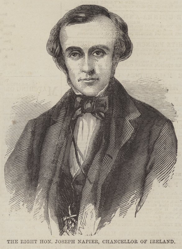 A jobb tisztelt Joseph Napier, Írország kancellárja (metszet) alkotó: English School