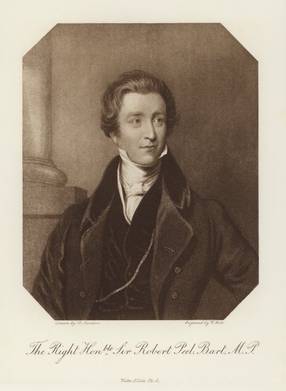 Az igaz, tisztelt Sir Robert Peel, Baronet, képviselő (litho) alkotó: English School