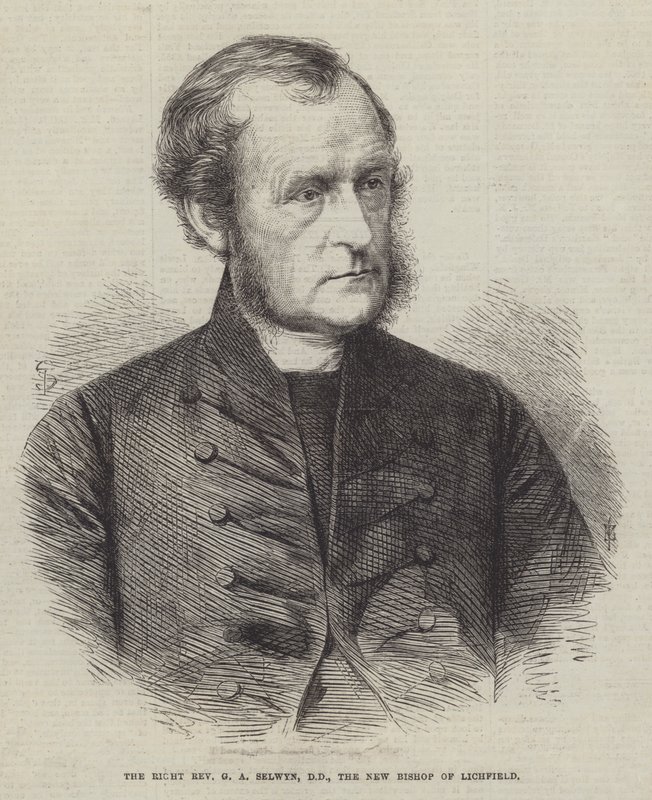 A jobb tiszteletes G A Selwyn, DD, Lichfield új püspöke (metszet) alkotó: English School
