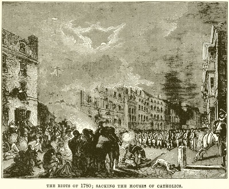 Az 1780-as zavargások; A katolikusok házainak kifosztása alkotó: English School