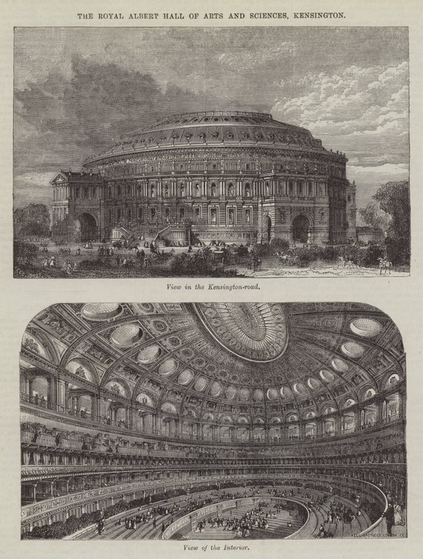 A Royal Albert Hall of Arts and Sciences, Kensington (metszet) alkotó: English School