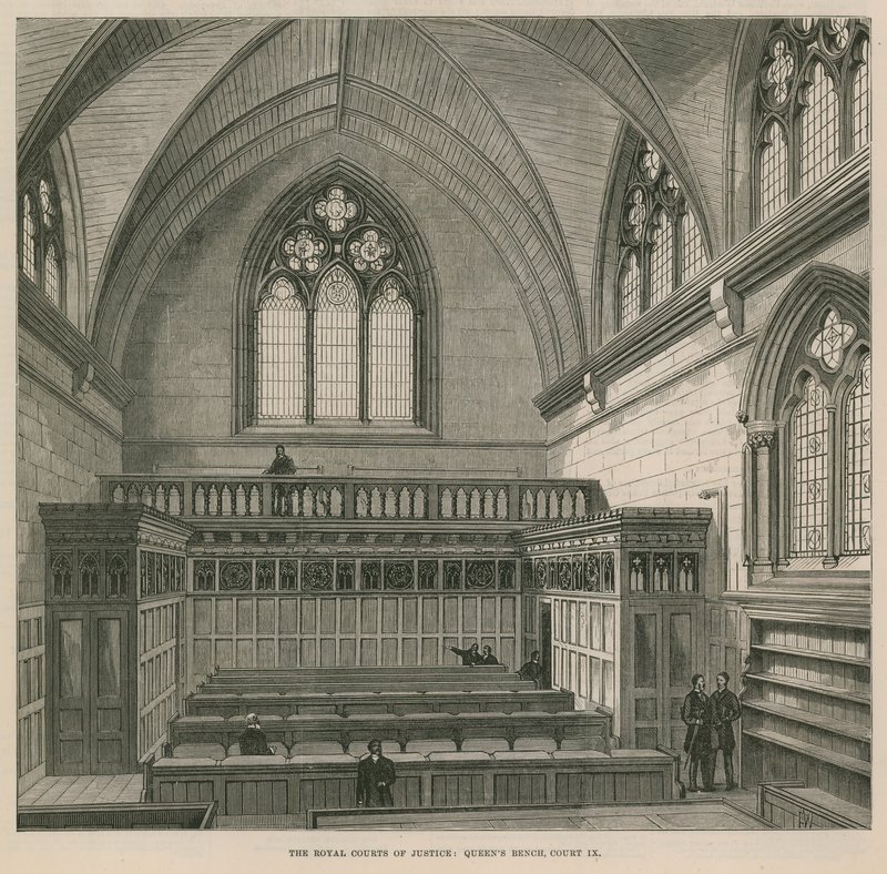 A Royal Courts of Justice: Queens Bench, Court IX alkotó: English School