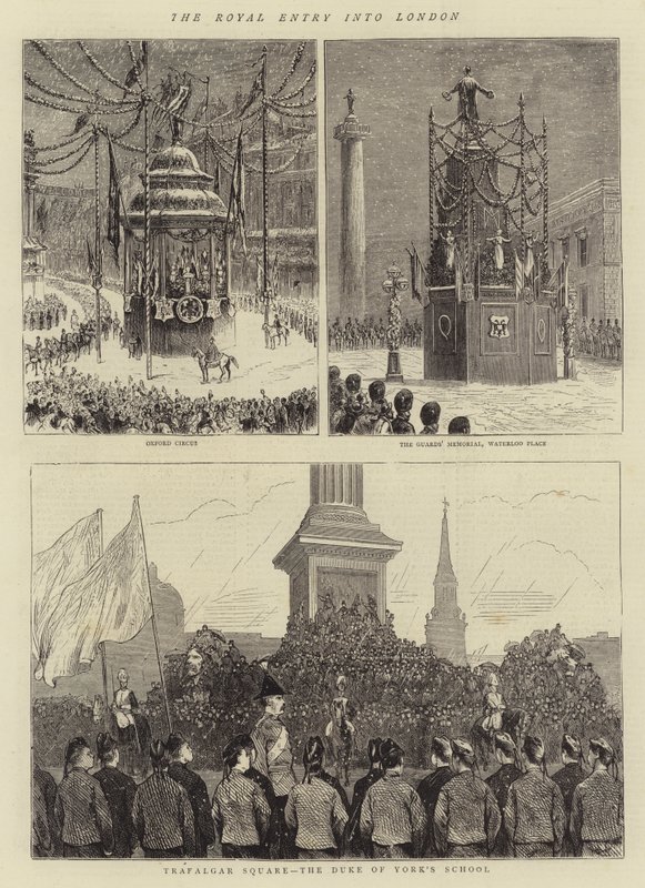 The Royal Entry in London (metszet) alkotó: English School