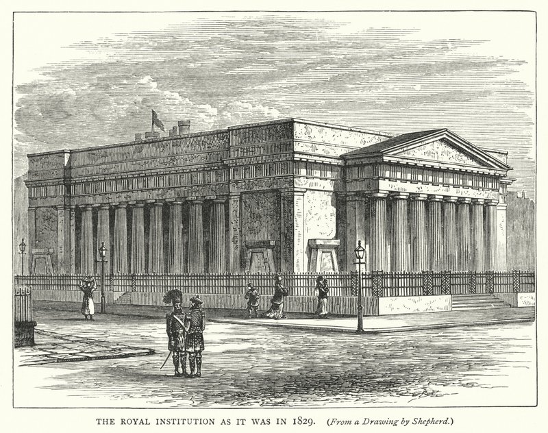 A királyi intézmény, ahogy 1829-ben volt (metszet) alkotó: English School