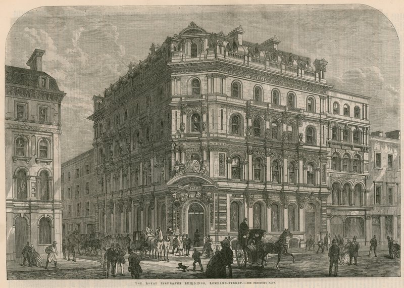 A Royal Insurance Buildings, Lombard Street, London alkotó: English School