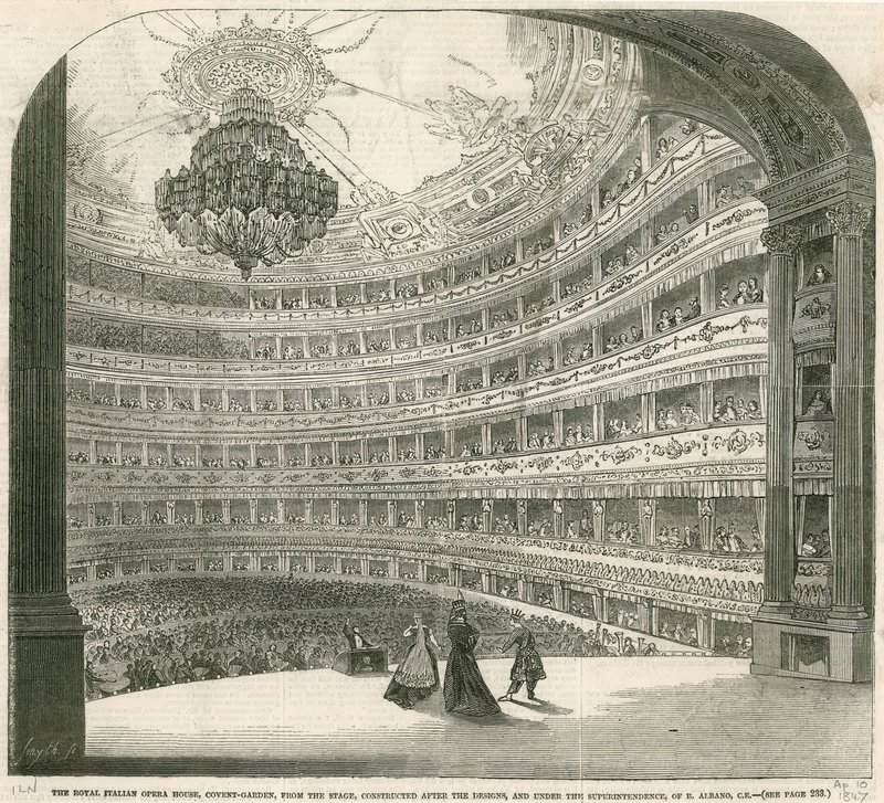Az Olasz Királyi Operaház, Covent Garden, London alkotó: English School