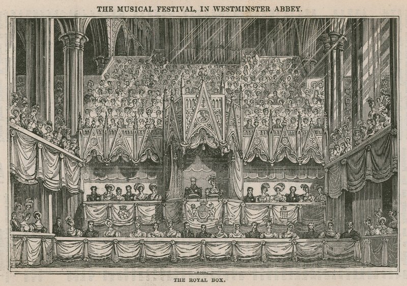 Királyi Zenei Fesztivál a Westminster Abbeyben: The Royal Box alkotó: English School