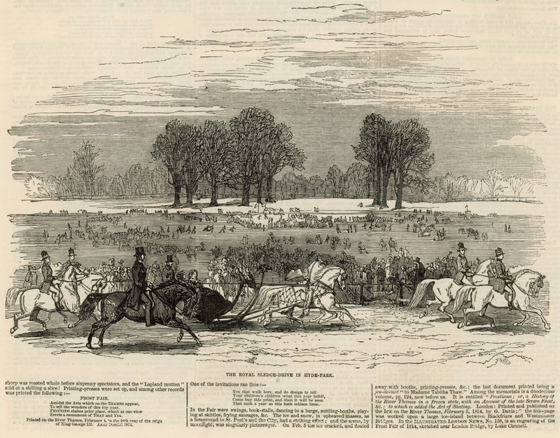 A Royal Sledge Drive a Hyde Parkban alkotó: English School