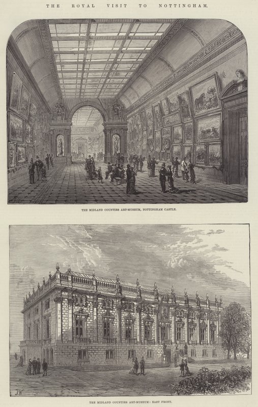 Királyi látogatás Nottinghamben (metszet) alkotó: English School