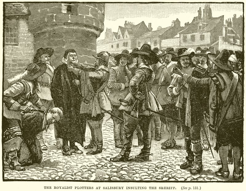 A Salisbury-i Royalista Ploters sértegeti a seriffet alkotó: English School