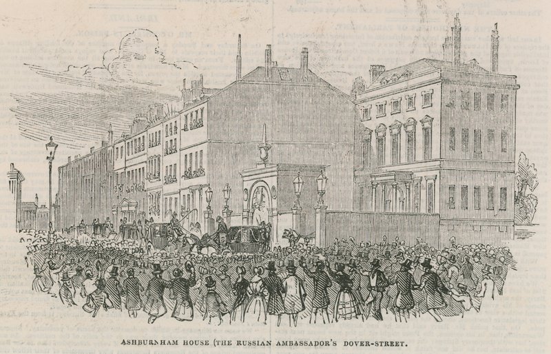 Az orosz nagykövetek háza; Ashburnham House, Dover Street, London alkotó: English School
