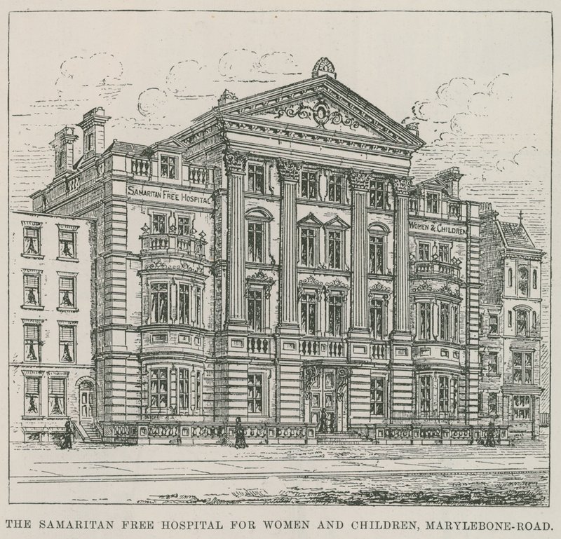 A Samaritan Free Hospital for Women and Children, Marylebone Road alkotó: English School