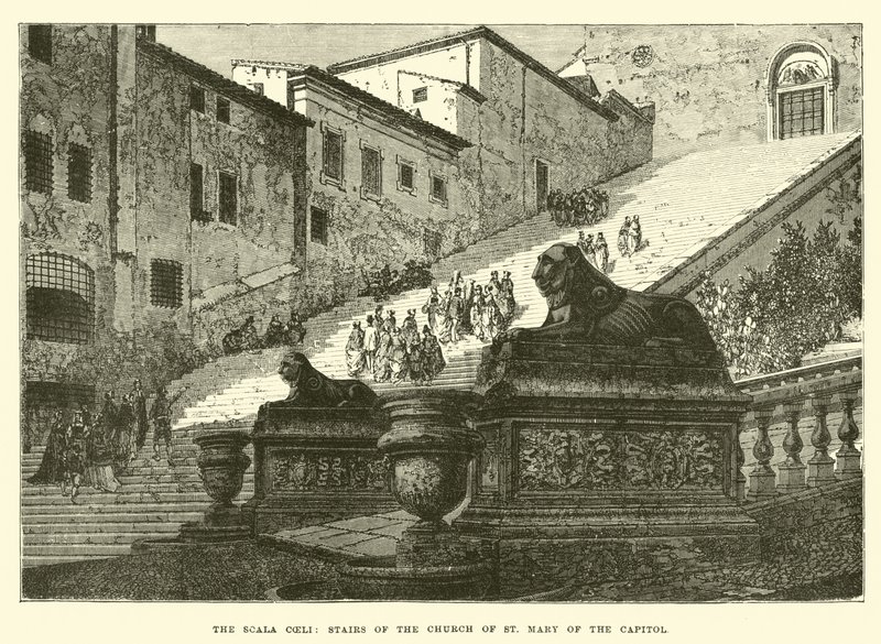 A Scala Coeli, a Capitoliumi Szent Mária-templom lépcsője alkotó: English School