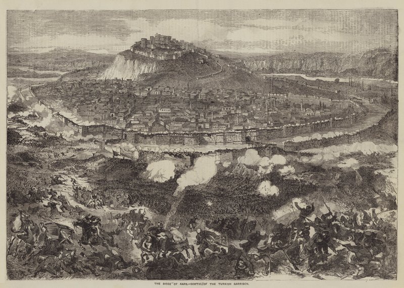 Kars ostroma, Sortie a török helyőrségből (metszet) alkotó: English School