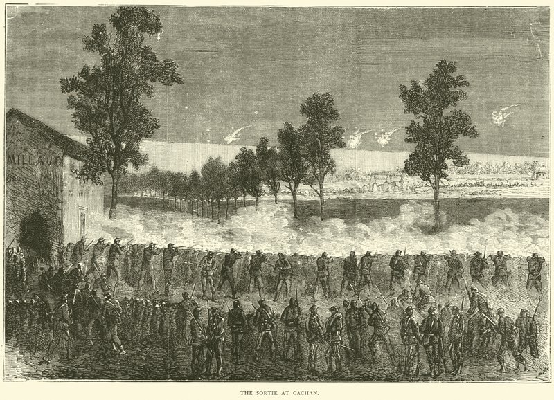 The Sortie Cachanban, 1870. október alkotó: English School