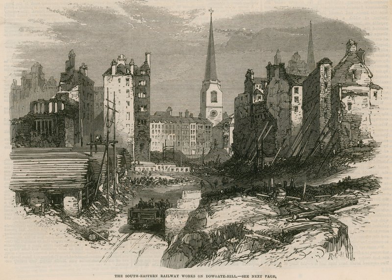 A South-Eastern Railway a londoni Dowgate Hillen működik alkotó: English School