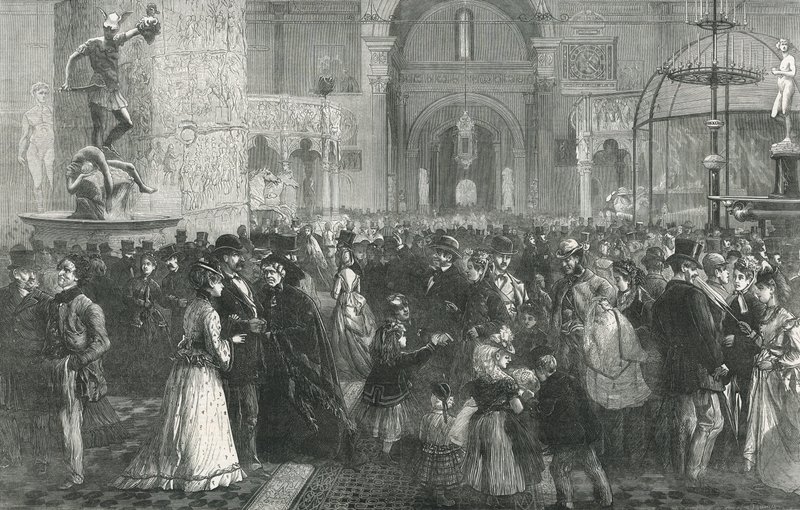 A South Kensington Múzeum Pünkösd hétfőn alkotó: English School