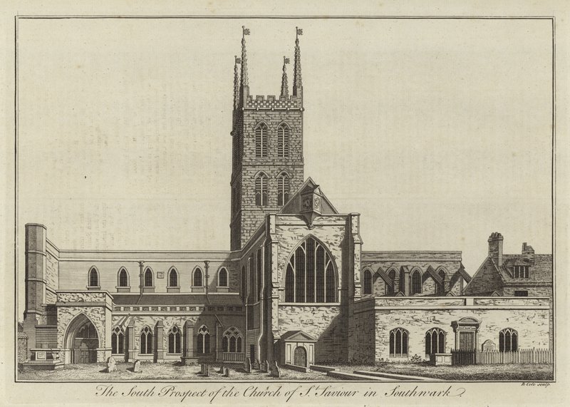 A Southwark-i Szent Megváltó-templom déli kilátása alkotó: English School