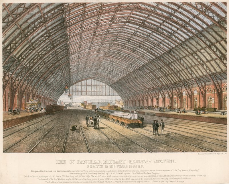 A St Pancras, Midland pályaudvar, London, 1866-69 között épült alkotó: English School