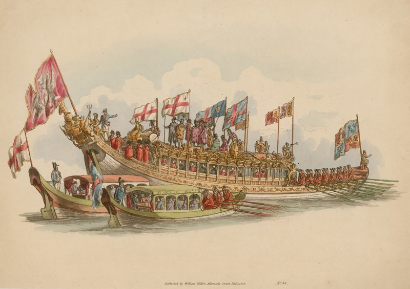 A Stationers Barge, Temze, London alkotó: English School
