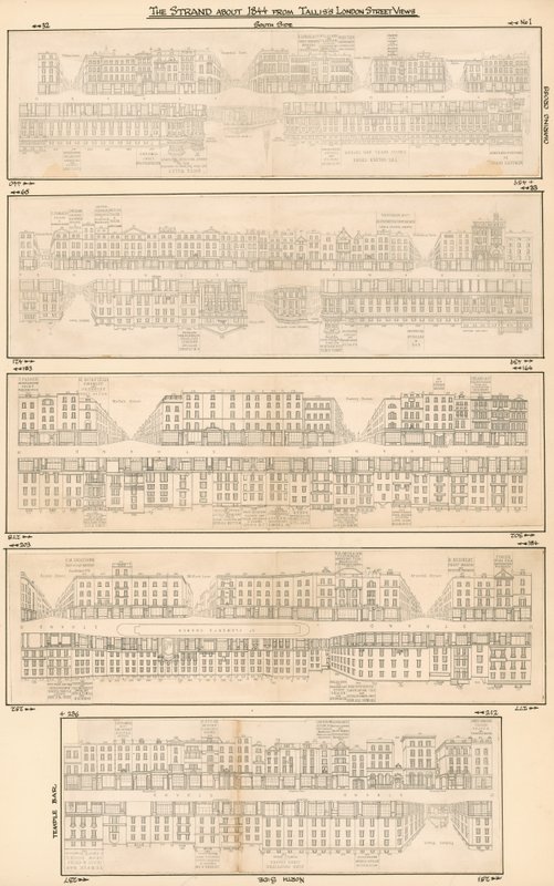 The Strand 1844-ről a Talliss London Street Views-ból alkotó: English School