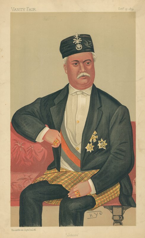Johore szultána, Johore, 1891. október 17., Vanity Fair rajzfilm alkotó: English School