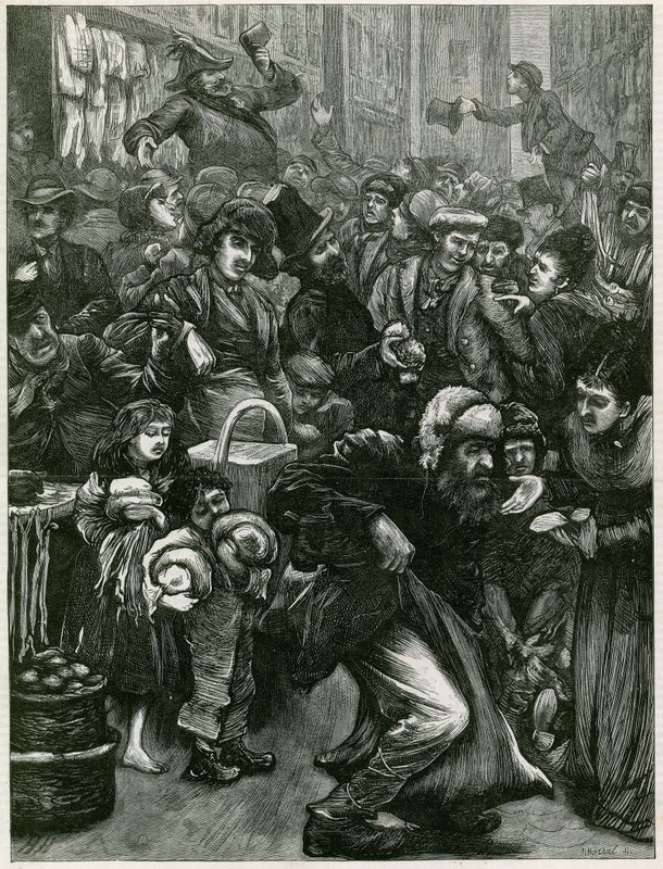 A vasárnapi kereskedési kérdések – egy vázlat a Petticoat Lane-ben alkotó: English School
