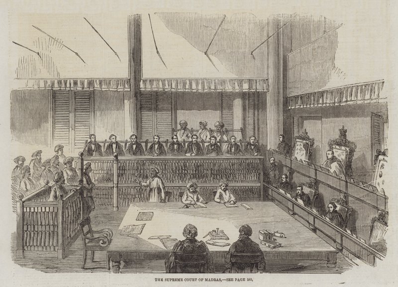 A Madras-i Legfelsőbb Bíróság (metszet) alkotó: English School