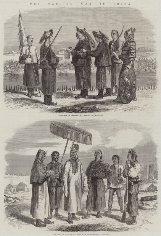 A Taeping háború Kínában (metszet) alkotó: English School