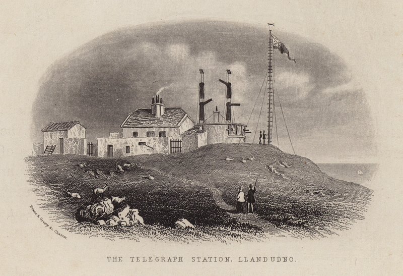 A távíróállomás, Llandudno (metszet) alkotó: English School