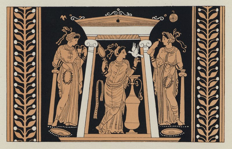 Aphrodité temploma (színes litográfia) alkotó: English School