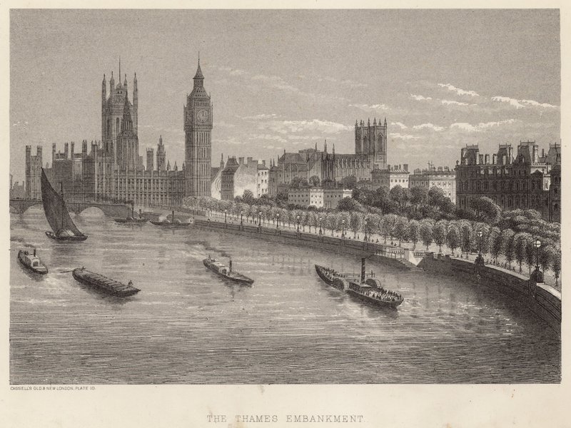 The Thames Embankment, London alkotó: English School