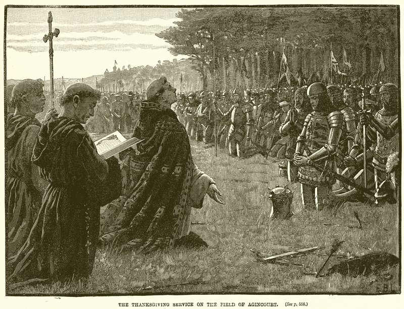 Hálaadás Agincourt területén alkotó: English School