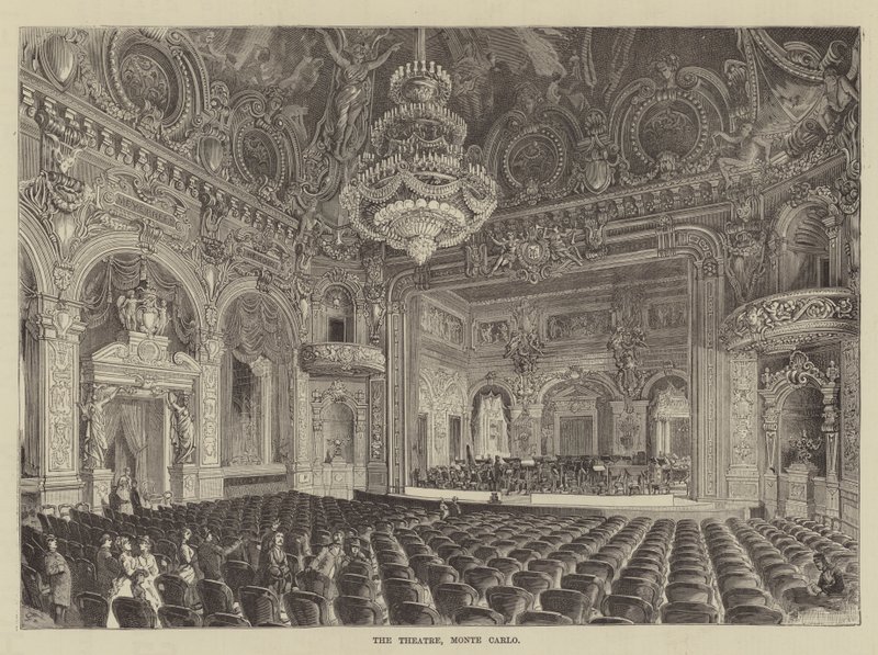 Színház, Monte Carlo (metszet) alkotó: English School