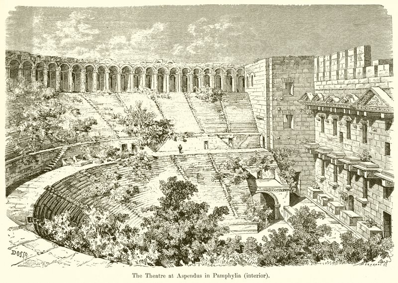 A Pamphylia-i Aspendus Színház (belső) alkotó: English School