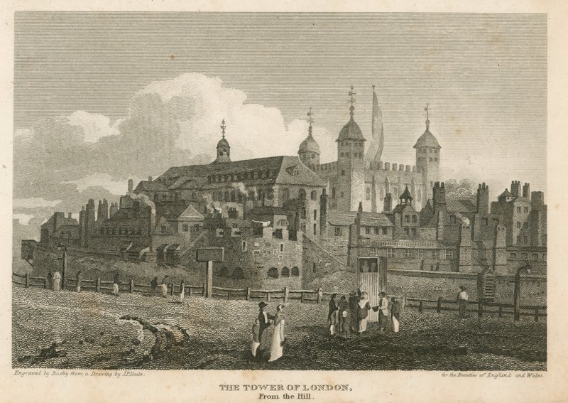 A londoni Tower a hegyről alkotó: English School