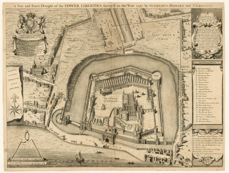 A londoni Tower felmérése 1597-ben történt alkotó: English School