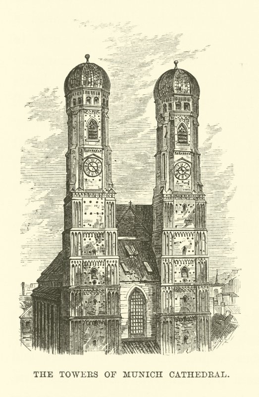 A müncheni katedrális tornyai alkotó: English School