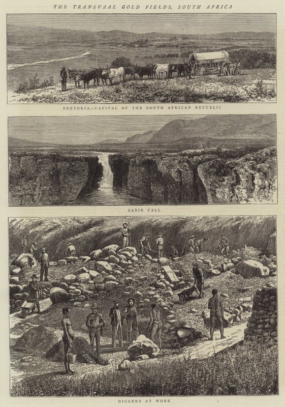 A Transvaal Gold Fields, Dél-Afrika (metszet) alkotó: English School