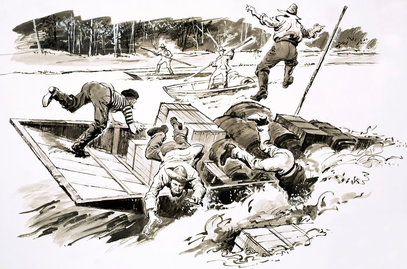 Kincsvadászok: Klondike Stampede (guache papíron) alkotó: English School