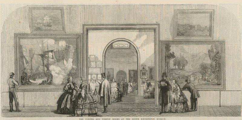A Turner és Vernon szobák a South Kensington Múzeumban alkotó: English School