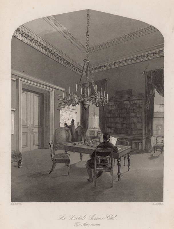 A United Service Club, a térképszoba alkotó: English School