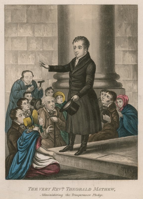 Theobald Mathew tiszteletes a mértékletességi fogadalmat teljesíti alkotó: English School