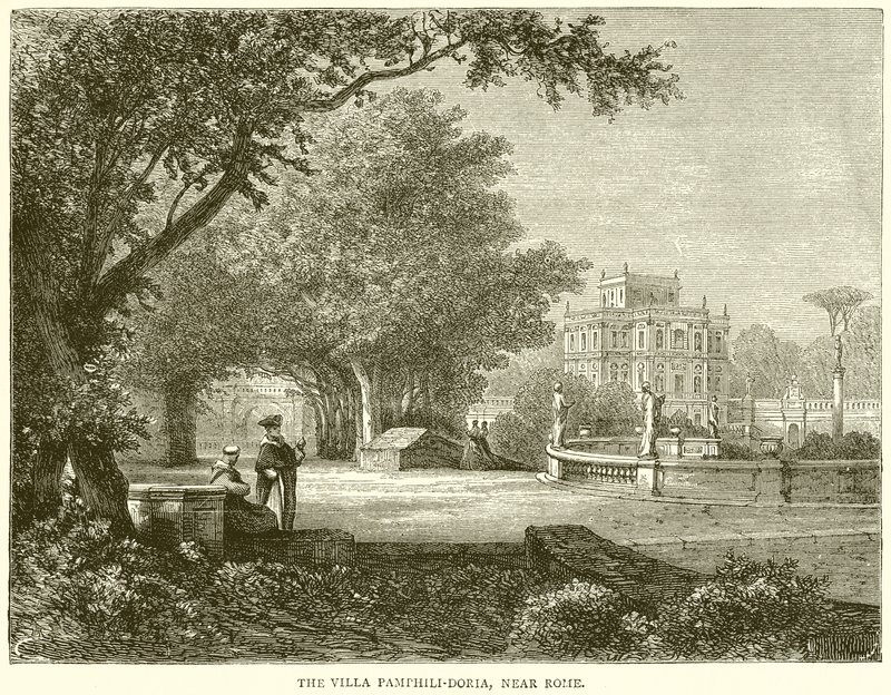 A Villa Pamphili-Doria, Róma közelében alkotó: English School