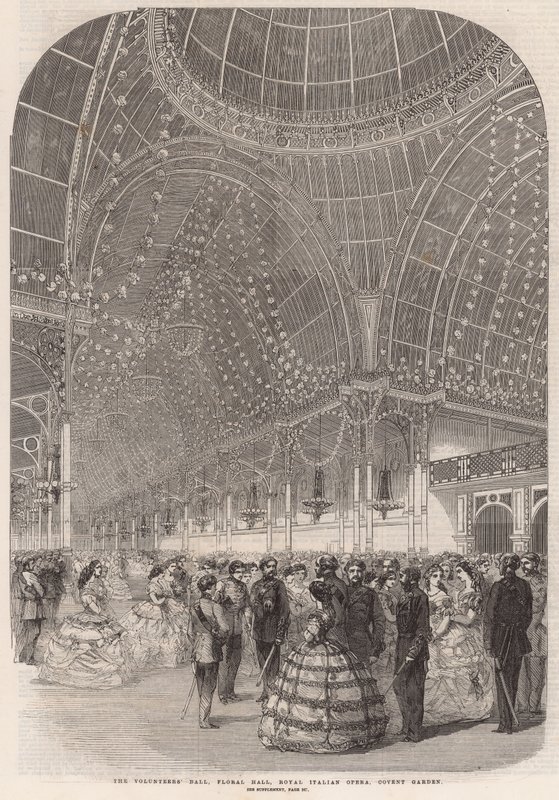 Az Önkéntesek Bálja, Virágcsarnok, Olasz Királyi Opera, Covent Garden alkotó: English School