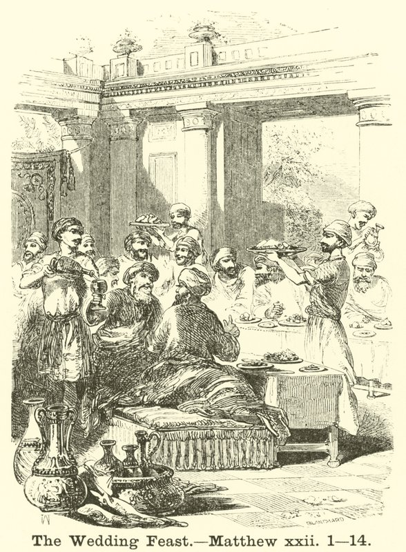 Az esküvői lakoma, Máté, xxii, 1, 14 alkotó: English School