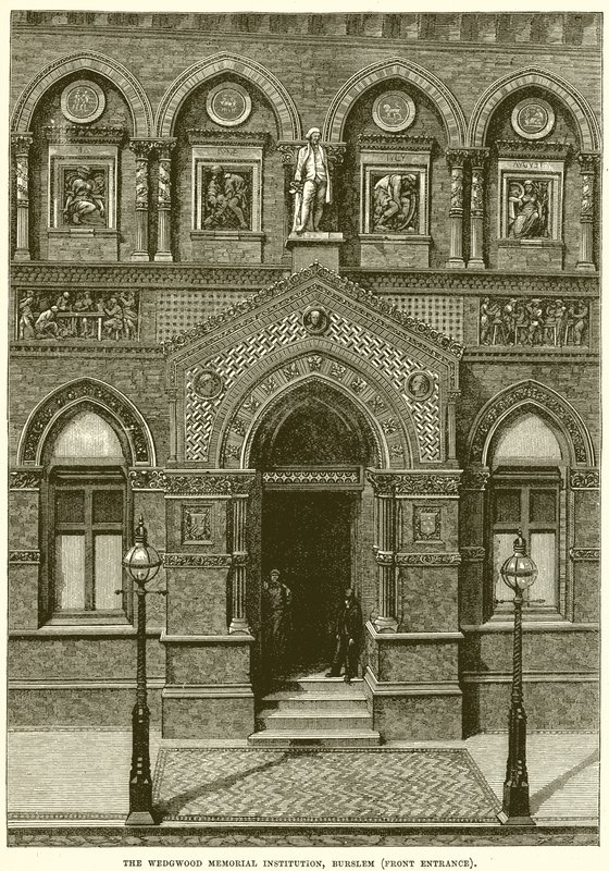 A Wedgwood Memorial Institution, Burslem (első bejárat) alkotó: English School